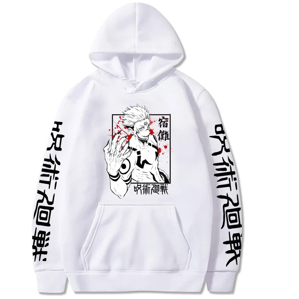 Ryomen Sukuna Anime Graphic Hoodie – Casual Long Sleeve Pullover Sweatshirt 3