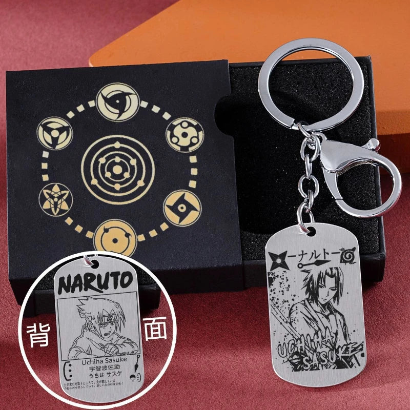 Naruto Titanium Steel Anime Keychain Pendant – Uchiha Itachi, Sasuke & Kakashi 8