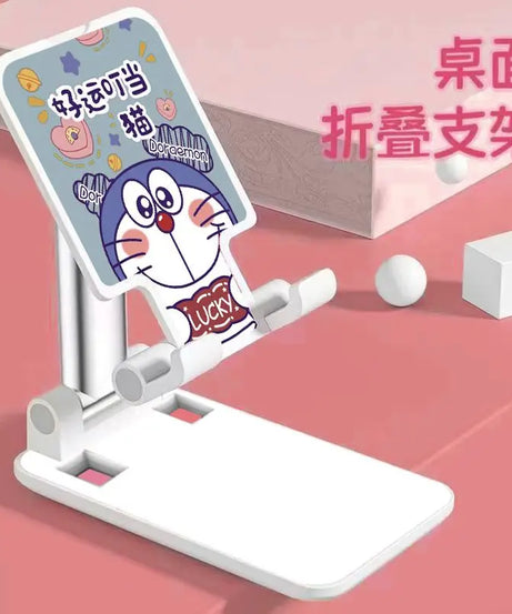 Doraemon mobile phone desktop stand cute personality portable folding lazy tablet telescopic universal holiday gift