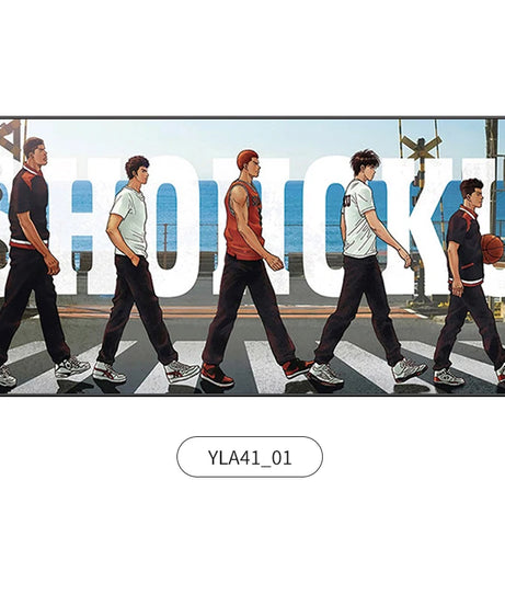 Slam Dunk Wall Art – Sakura Path Anime Mural for Bedroom or Living Room