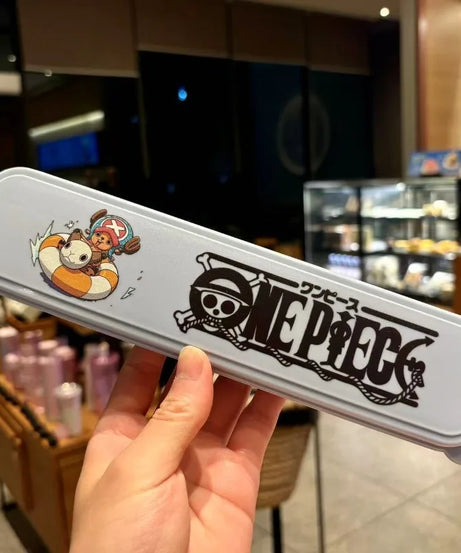 New ONE PIECE Anime Nika Luffy Chopper 304 Stainless Steel Portable Tableware 304 Spoon Fork Chopsticks Student Party Gift