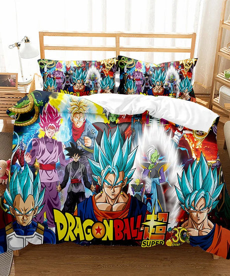 Anime Dragon Ball Duvet Comforter Quilt Cover Set Super Saiyan Bedding Set Anime Car Bed Bedroom Home Children Bedroom Gifts