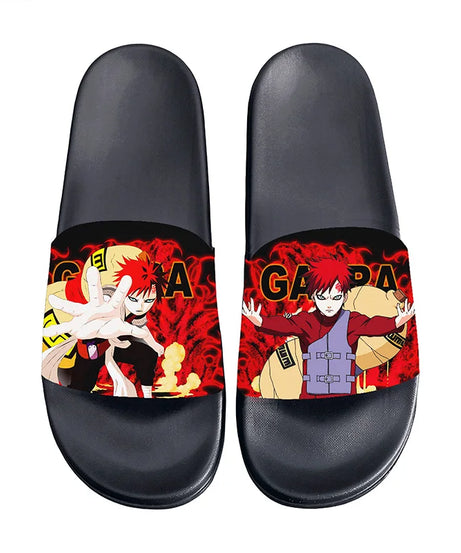 Anime Naruto Non-Slip Slippers Fashion Sasuke Design Cute Kawaii Home Sandals for Men And Women Ideal Holiday Gift