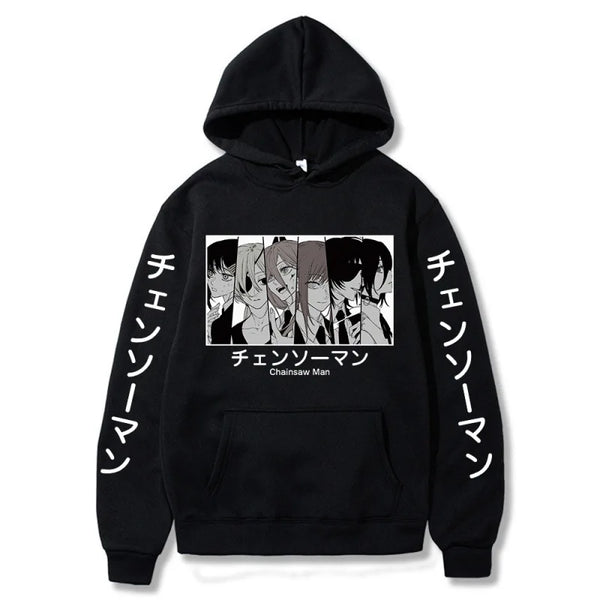 Chainsaw Man Denji & Power Manga Graphic Hoodie Harajuku Streetwear
