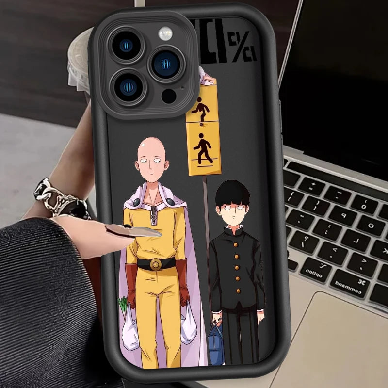 Mob Psycho 100 Anime Art Eye Ladder For Apple iPhone 15 14 13 12 11 XS XR X Pro Max Plus Funda Phone Case