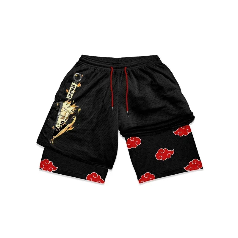 Anime Naruto Athletic Gym Shorts – Quick-Dry Workout & Running Shorts for Men 7