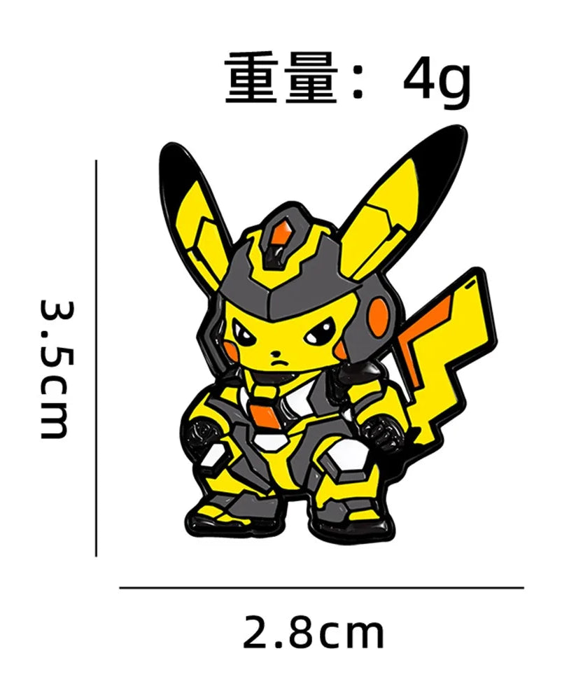 Anime Pokemon Enamel Pins Pikachu Squirtle Gengar Funny Cosplay Brooches Badges Lapel Pin Collection for Fans Accessory