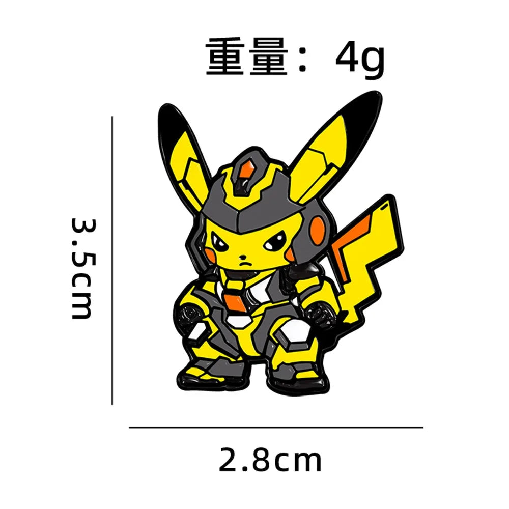 Anime Pokemon Enamel Pins Pikachu Squirtle Gengar Funny Cosplay Brooches Badges Lapel Pin Collection for Fans Accessory