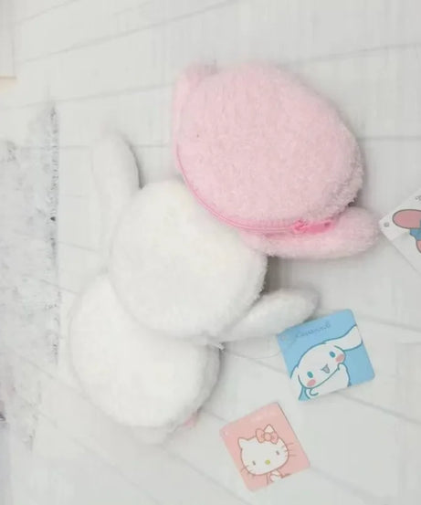 Sanrio Hello Kitty Plush Coin Purse Coin Purse Zipper Coin Purse USB Wired Headset Mini Bag Key Bag Children's Birthday