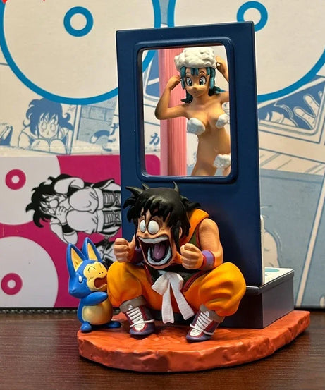 9cm Dragon Ball Z Yamcha and Bulma Figure Bulma anime action Figure Pvc Model Statue Collection Decoration Ornaments Toys Gift