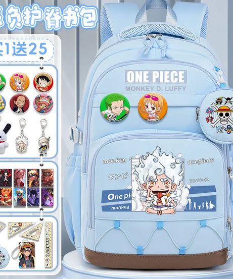 One Piece Luffy Backpack – Large Canvas School & Travel Bag