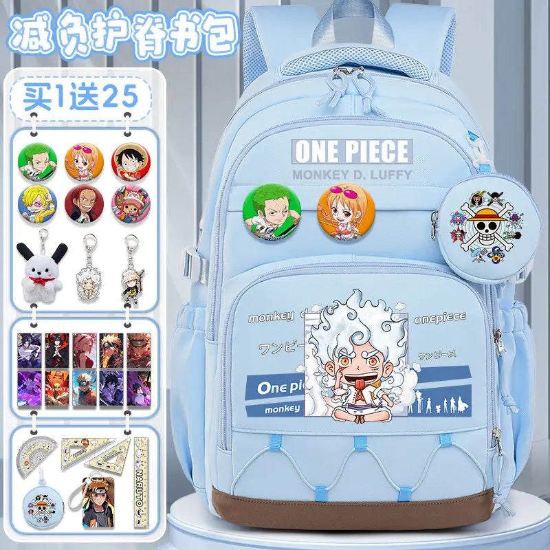 One Piece Luffy Backpack – Large Canvas School & Travel Bag