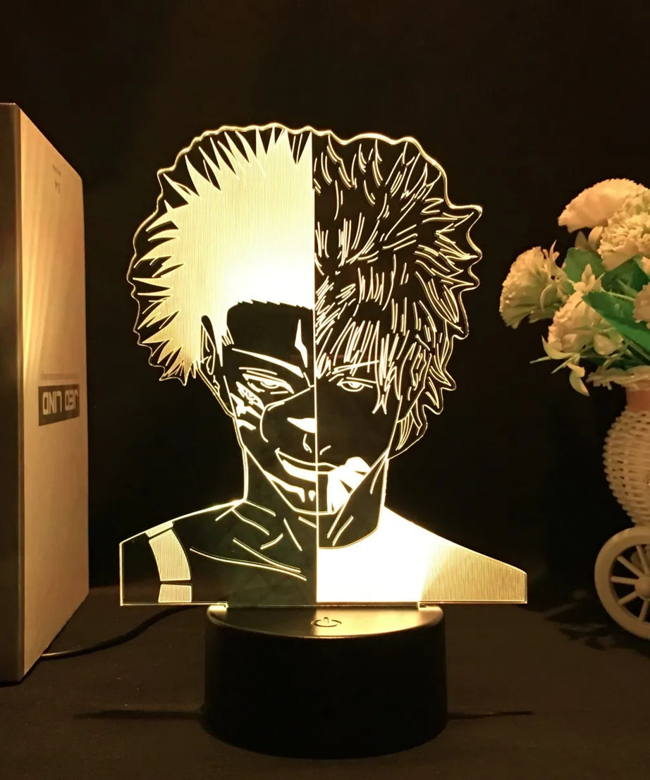 Jujutsu Kaisen Anime Ryomen Sukuna Figure  3D LEDNight Light for Anime Lamp Birthday Gift