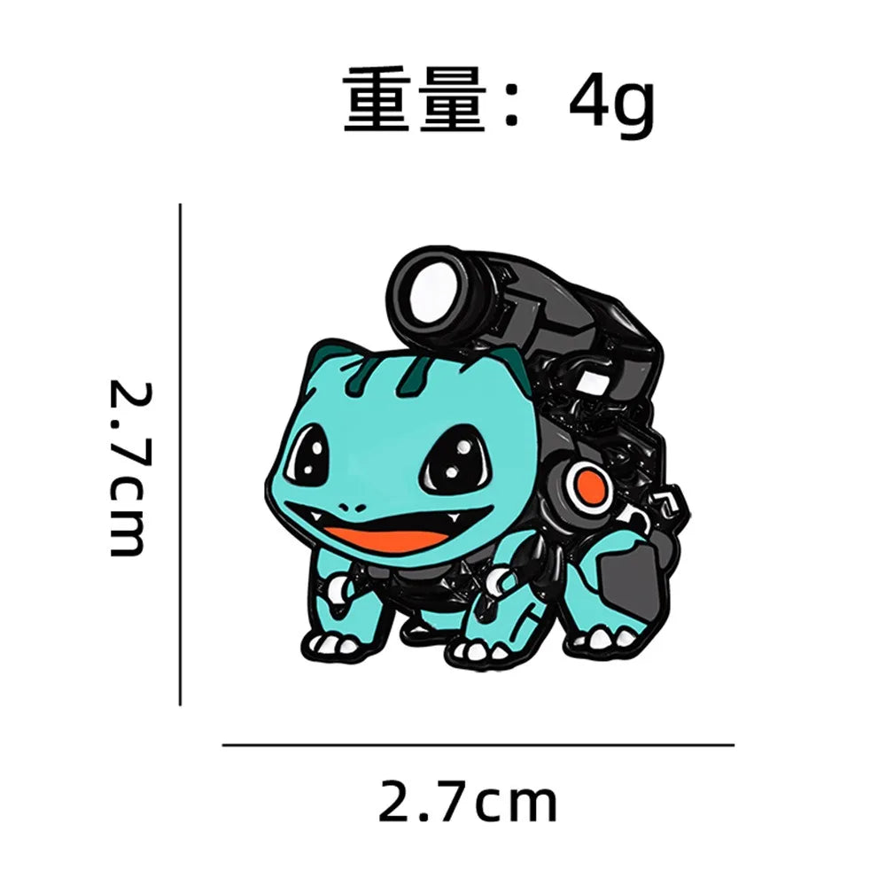 Anime Pokemon Enamel Pins Pikachu Squirtle Gengar Funny Cosplay Brooches Badges Lapel Pin Collection for Fans Accessory