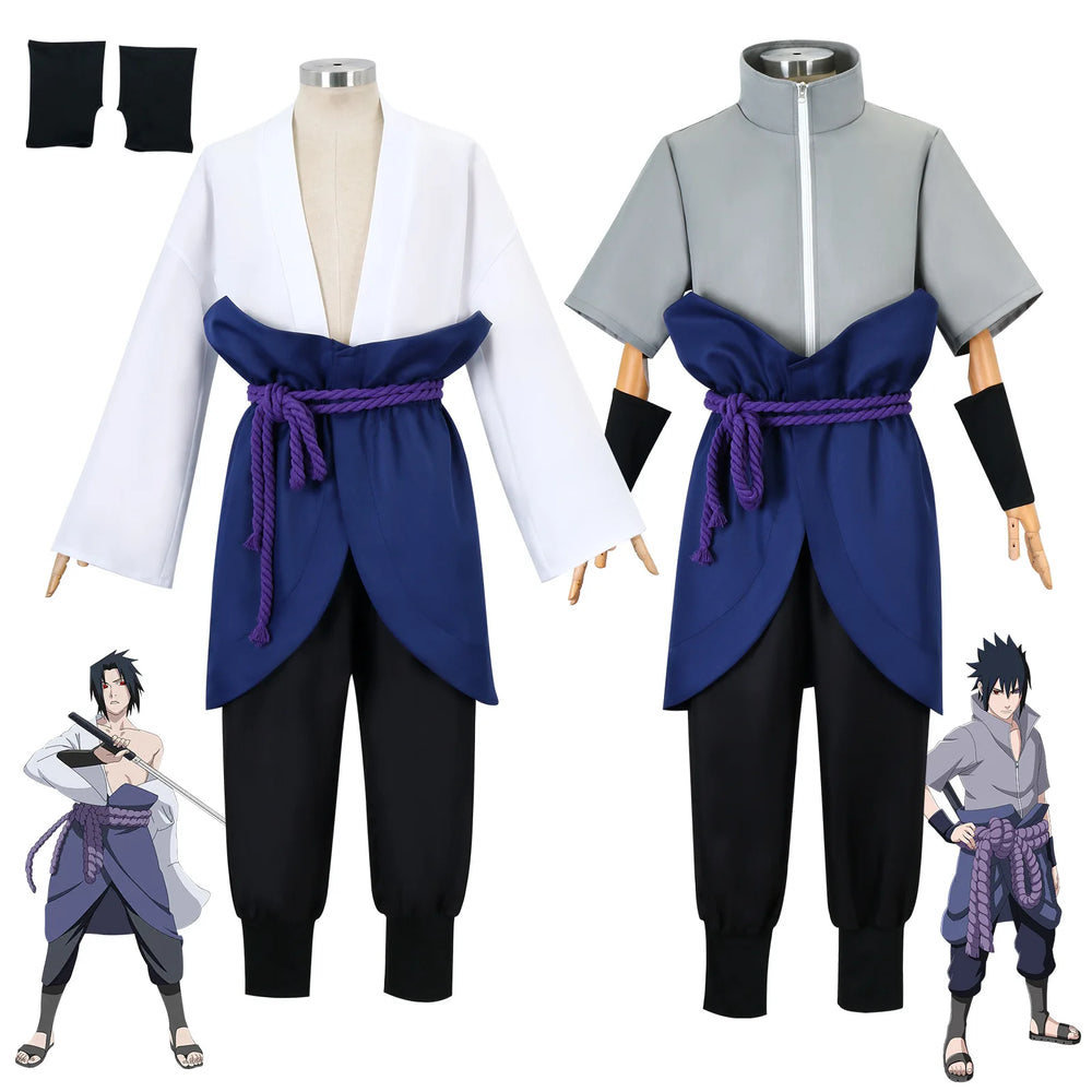 Anime Naruto Uchiha Sasuke Cosplay Costume – Premium Ninja Uniform Outfit for Adults