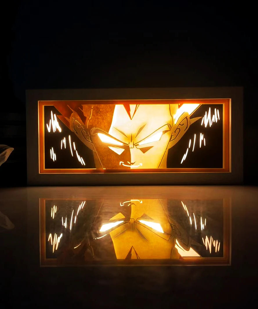 Anime  series paper-cut light room bedroom night light atmosphere light remote control colorful light box