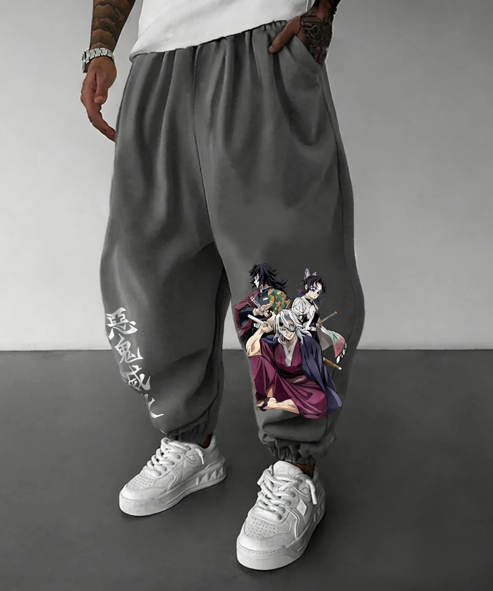 Demon Slayer AnimeTapered Pants  Autumn/Winter New Original Painted Printed Harajuku Loose Casual Sweatpants