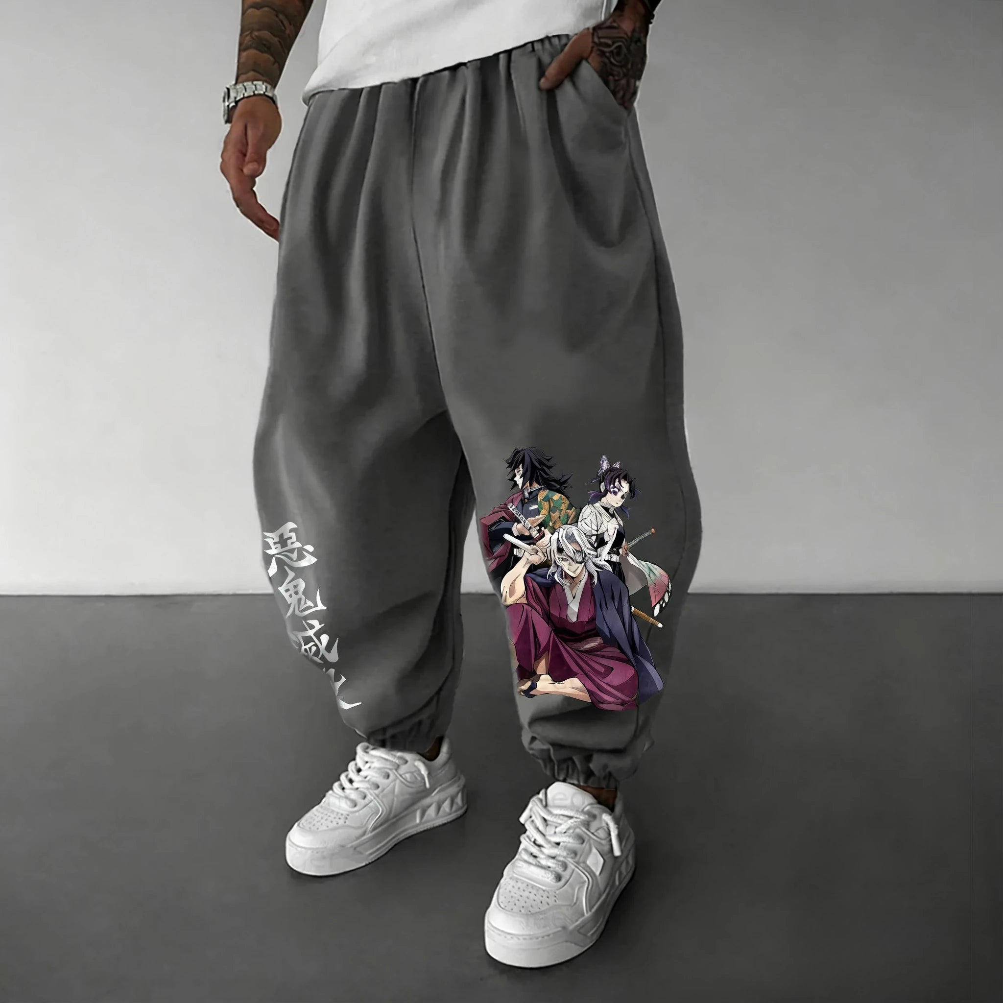 Demon Slayer AnimeTapered Pants  Autumn/Winter New Original Painted Printed Harajuku Loose Casual Sweatpants