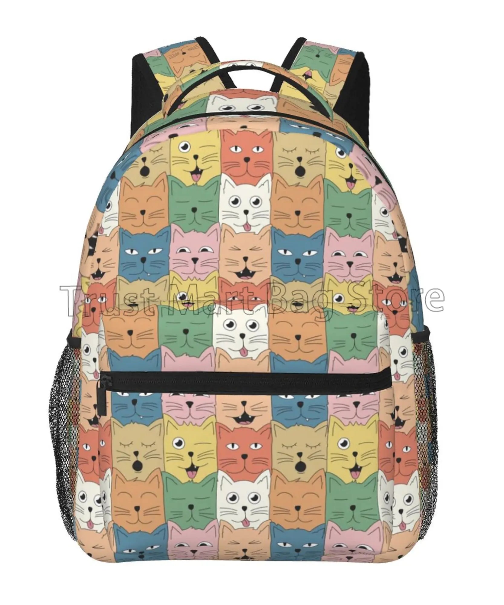 Anime Neko Atsume Women Backpack Mochila for Girls Boys Travel Rucksack Cute Cat Printing Shoulder Bag for Teenages