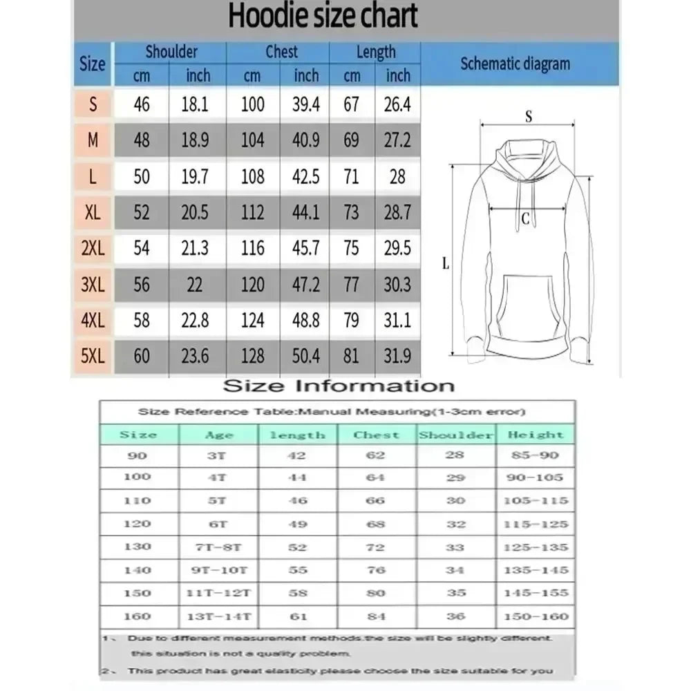 Demon Slayer Hoodie Autumn/Winter New Men's and Women's Anime Printed Loose Casual Harajuku Parent-child Sweater Top