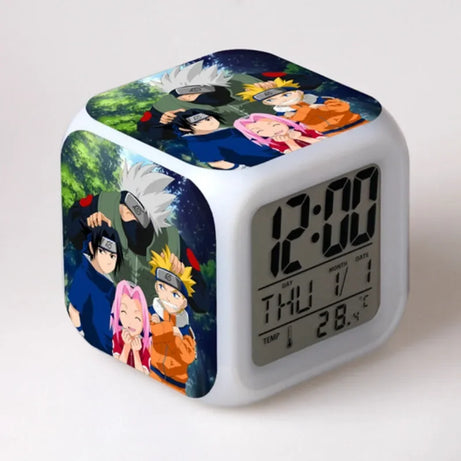 Narut Sasuke & Kakashi LED Alarm Clock - Digital Night Light