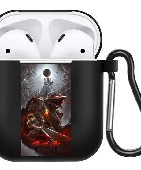 anime Berserk Guts Zodd Earphone Case For AirPods4 1 2 3 Pro Black Soft silicone wireless Bluetooth headphone case