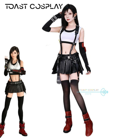 FF VII Tifa Cosplay Costume Game Cosplay Costume Tifa Lockhart Anime Role Play Halloween Party Suits