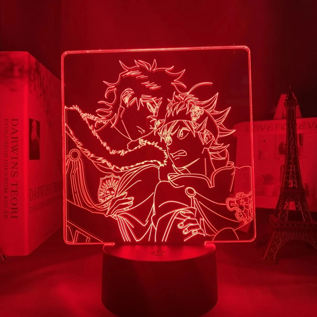 Acrylic 3D Anime Lamp - Black Clover Asta Nightlight