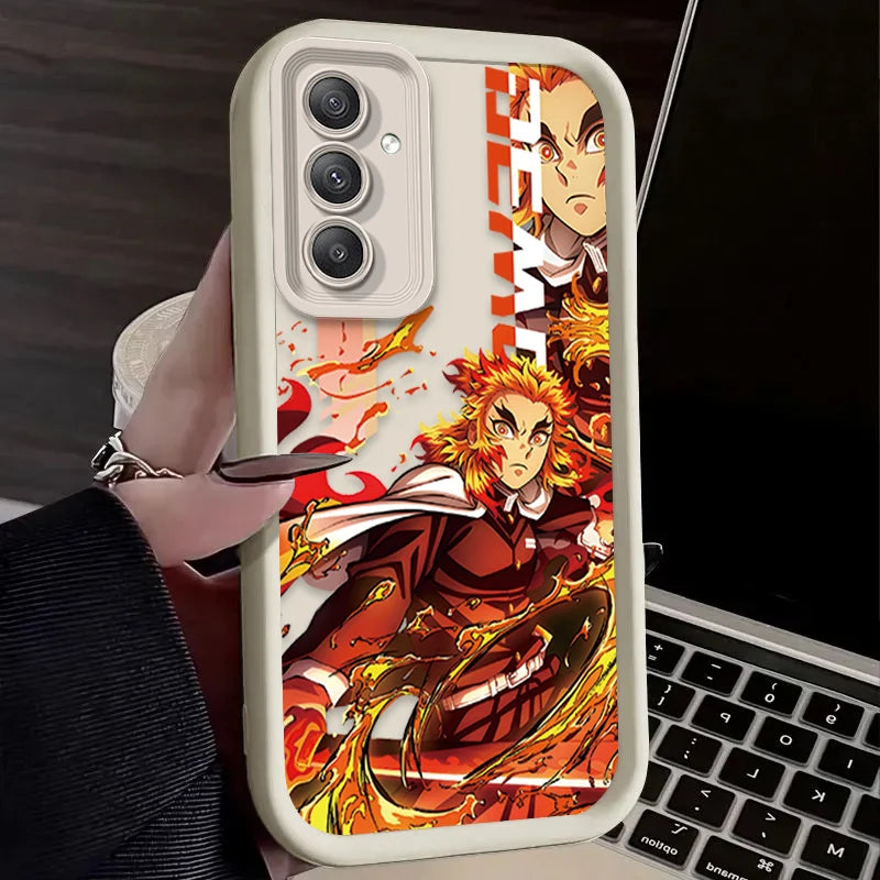 Anime Demon Slayer Phone Case For Samsung Galaxy A14 A15 S21 S22 S23 S24 FE Plus Ultra A25 A35 A52 A53 A54 A55 5G Cover