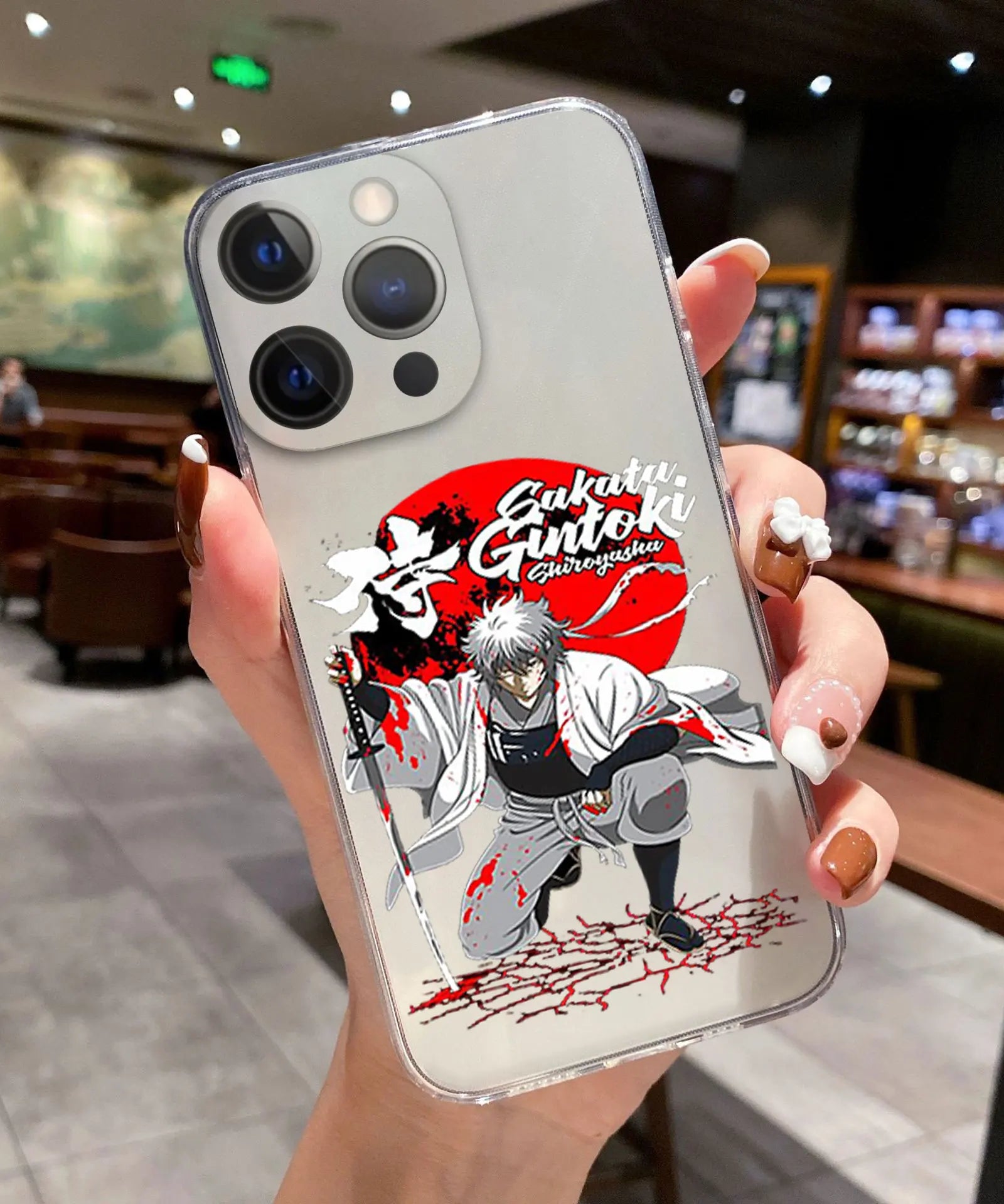 Comics Gintama Gintoki Sakata Phone Cover For iPhone 11 12 13 14 15 16 17 Pro Max 17AIR 16 Plus Clear Soft Silicone TPU Case