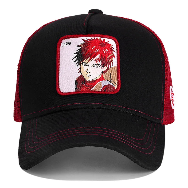New Naruto Uchiha Summer Travel Peaked Men's Embroidery Hip-Hop Style Sun Visor Adjustable Trucker Mesh Cap Festive Gift