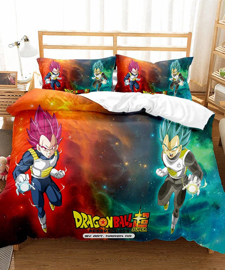 Anime Dragon Ball Duvet Comforter Quilt Cover Set Super Saiyan Bedding Set Anime Car Bed Bedroom Home Children Bedroom Gifts
