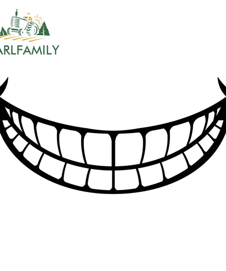 EARLFAMILY 13cm For Scary Devil Tooth Helmet Car Stickers RV JDM Motorcycle Decal Waterproof Camper Van Funny Car Accessories
