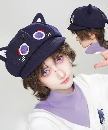 Cute Cat Berets hat for Women Sunsyea Genshin Impact Merch MiHoYo Original Wanderer Fairy Tale Cosplay Cat Hat