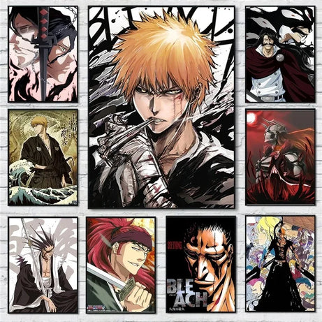 Classic Japanese Anime New HD Posters BLEACH Canvas Painting Bar Room Manga Decoration Painting Art Wall  Decor