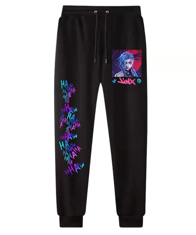 Hot Anime Arcane-Jinx Pants Man Woman  Harajuku  Streetwear Trousers