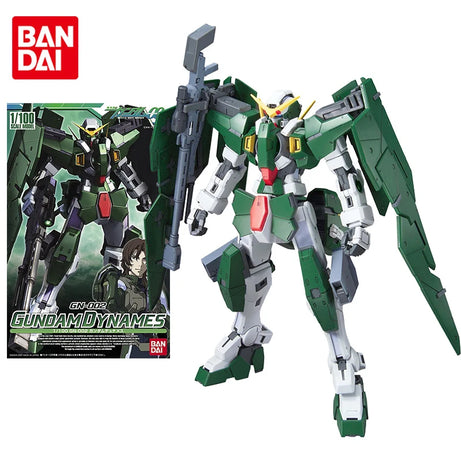 Model Kit Anime Figure HG TV 00 02 1/100 GN-002 Dynames Genuine Gunpla Model Anime Action Figure Toys for Children