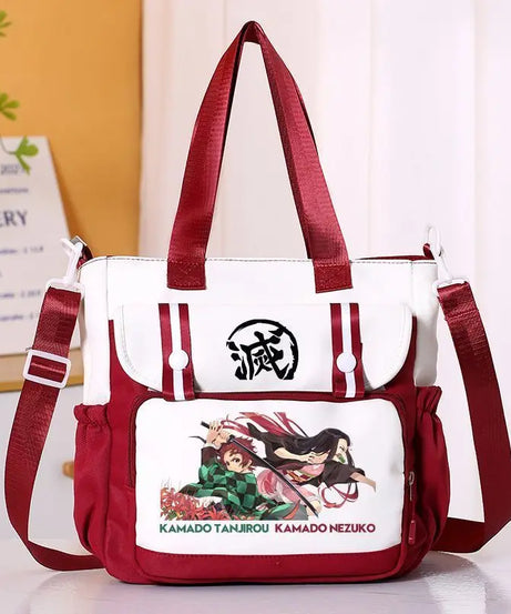 Anime Demon Slayer Kamado Tanjirou New Shoulderbag Men Women Crossbody Bags Student Fashion Large Capacity Handbag Holiday Gifts