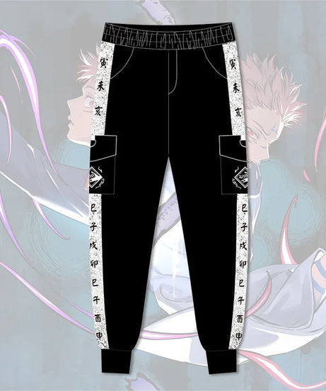 Jujutsu Kaisen Yuji Itadori Anime Peripherals Winter Male and Female Couples New Casual Overalls Trousers Sweatpants Pants Gifts