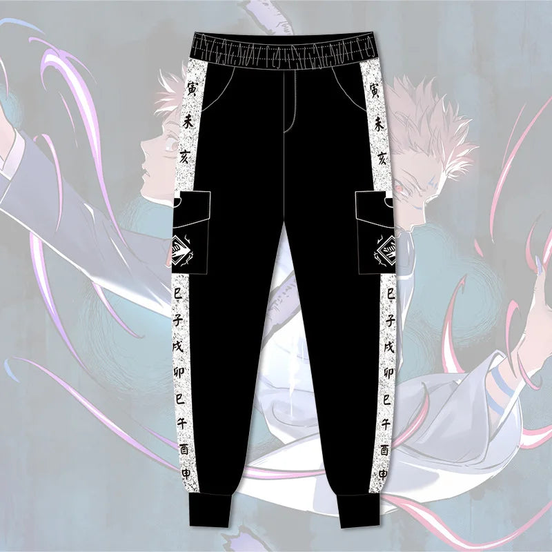 Jujutsu Kaisen Yuji Itadori Anime Peripherals Winter Male and Female Couples New Casual Overalls Trousers Sweatpants Pants Gifts