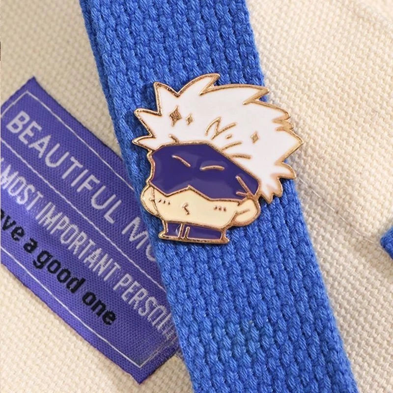 new Gojo Satoru Itadori Yuji Cute anime Creative Personality Kawaii Anime Character Q Version Badge Brooch Accessories Gift
