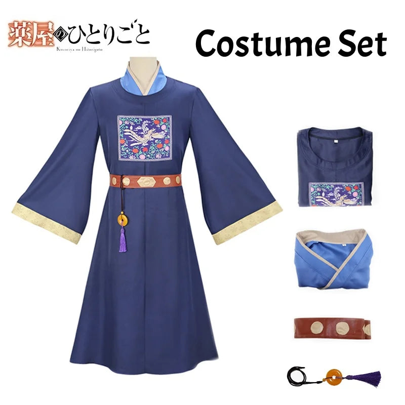Jinshi Cosplay Costume Fantasy Anime The Apothecary Diaries Disguise for Men Roleplay Hanfu Outfits Halloween Carnival Clothes
