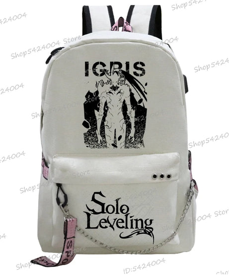 Solo Leveling Backpack – Sung Jinwoo Anime School Bag for Teens & Adults