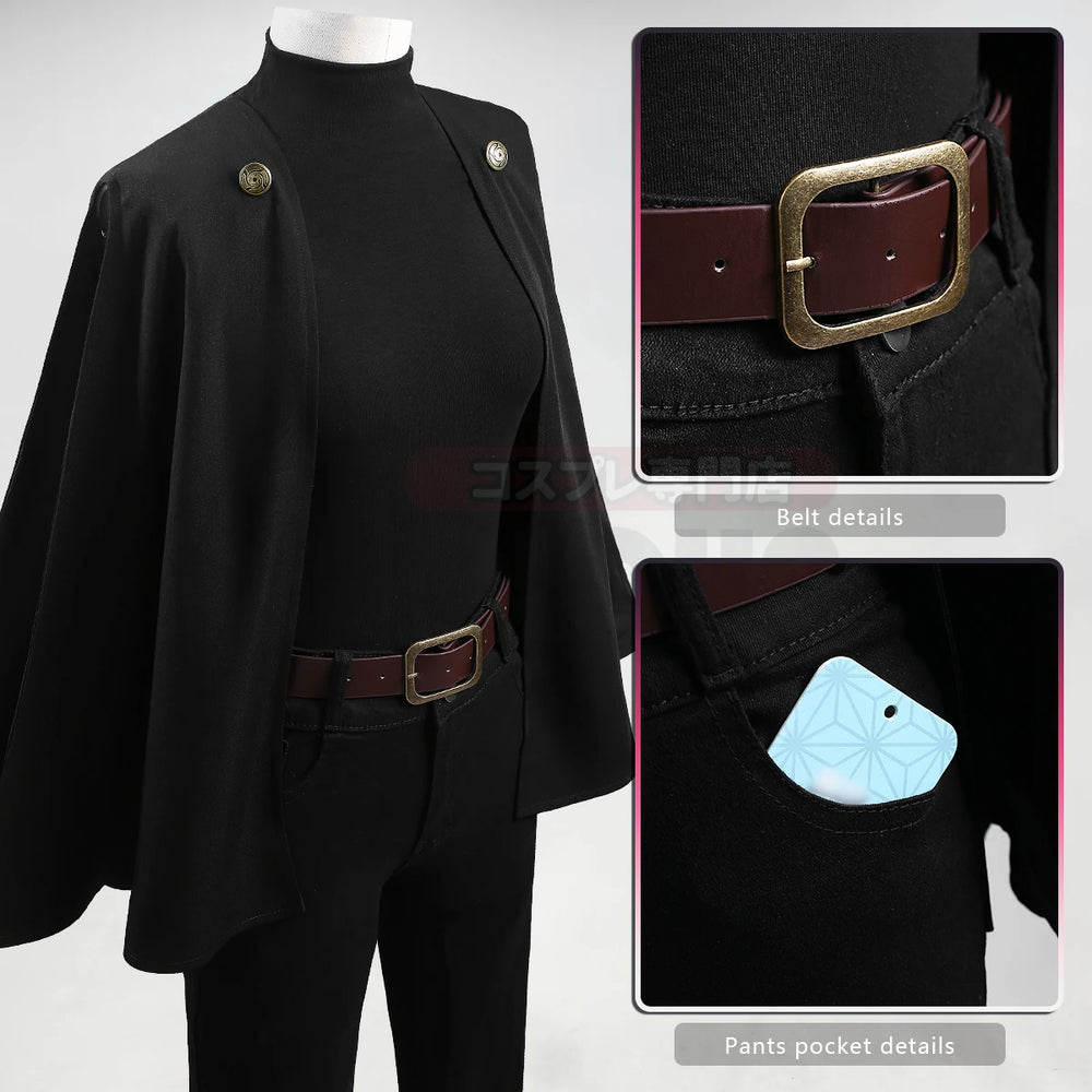 Anime Jujutsu Kaisen Maki Zenin Cosplay Costume – Cloak, Top & Pants Set 3