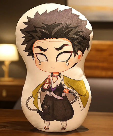 Tanjiro & Nezuko Plush Pillow – Demon Slayer Anime Cushion
