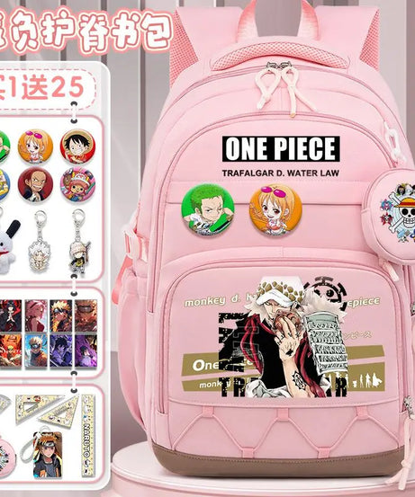 One Piece Luffy Backpack – Large Canvas School & Travel Bag