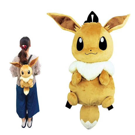 Pokemon Eevee Mew Snorlax Mimikyu Pikachu Backpack Plush Doll Toy