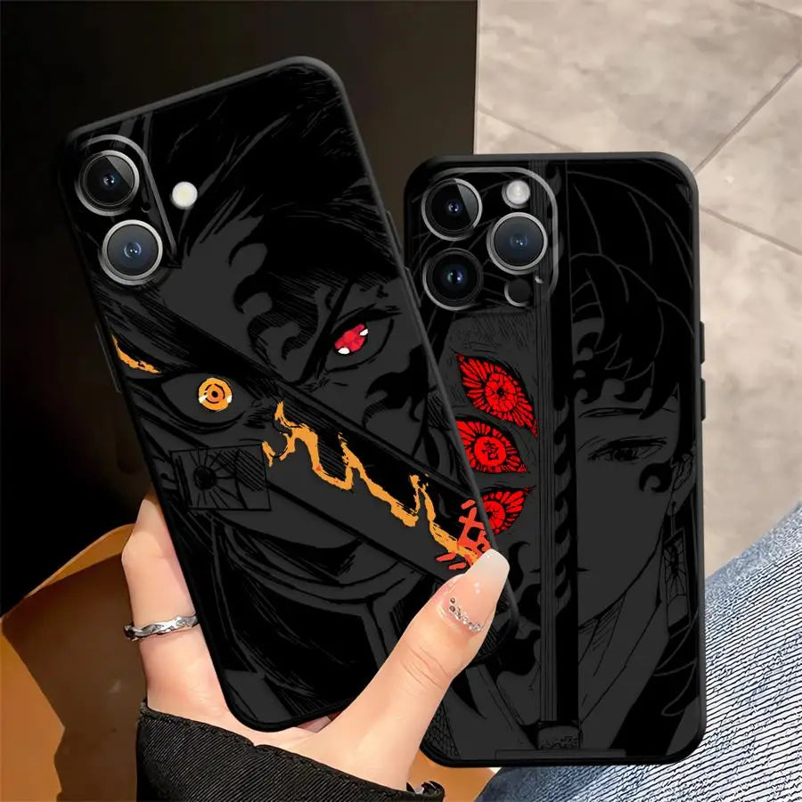 Hot Demonss Anime Slayers Soft Back Phone Cover Case for iPhone 15 Plus X XS XR 7 8 13 Mini 11 17Air 17 16 Pro Max 12 SE 14