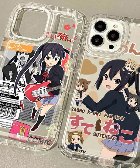 Cute K-ON Girls Case for Samsung Galaxy A14 A15 A55 A05 A05S A24 A13 A23 A73 A12 A22 A32 A52 A52S A72 A31 A51 A71 Cover