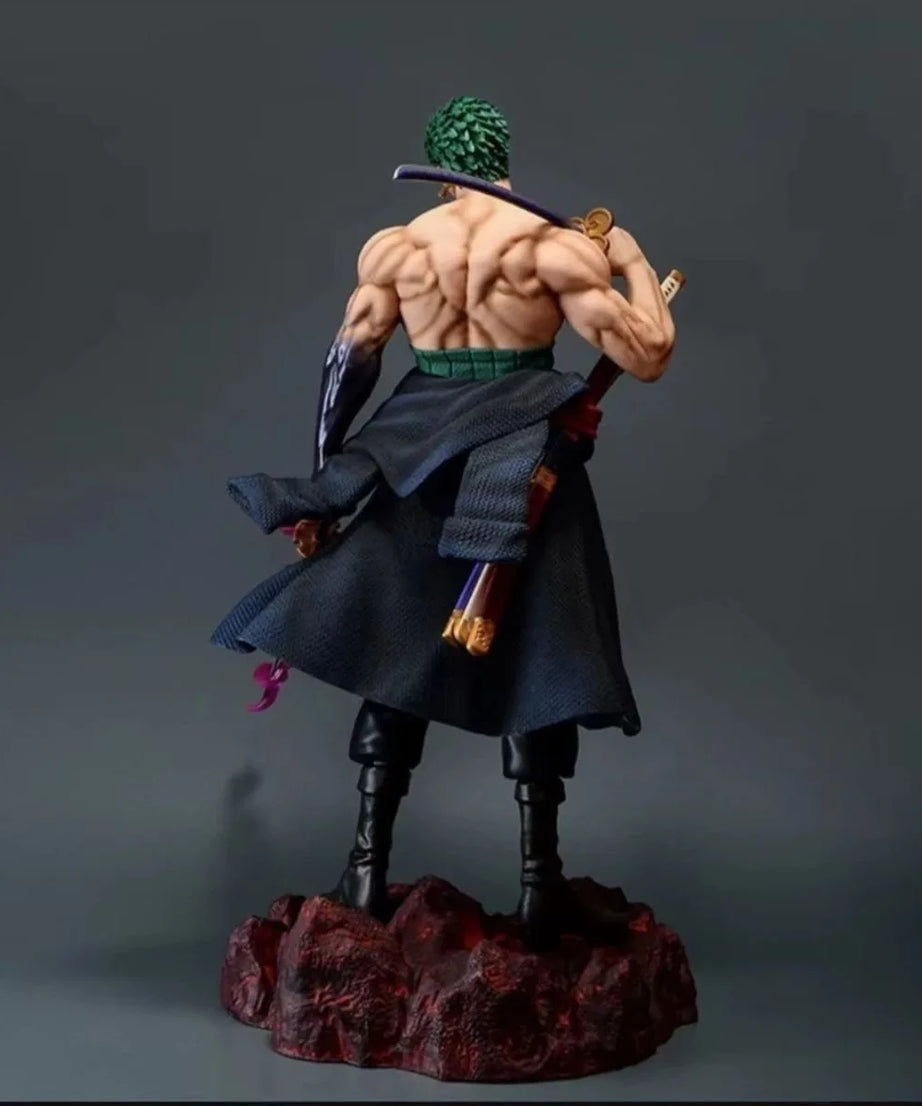One Piece Anime Large 50cm Five-Headed Eagle Carrying Knife Domineering Zoro Collectible Statue Model Figure Ornament Gifts